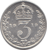 1919 THREEPENCE ( EF ) - THREEPENCE - Cambridgeshire Coins
