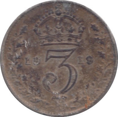 1919 THREEPENCE ( F ) - THREEPENCE - Cambridgeshire Coins