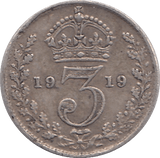 1919 THREEPENCE ( FINE ) - THREEPENCE - Cambridgeshire Coins