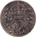 1919 THREEPENCE ( FINE ) - THREEPENCE - Cambridgeshire Coins