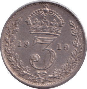 1919 THREEPENCE ( GVF ) - THREEPENCE - Cambridgeshire Coins