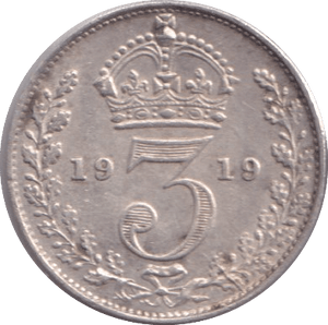 1919 THREEPENCE ( UNC ) - Threepence - Cambridgeshire Coins