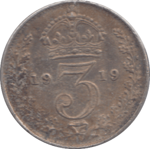 1919 THREEPENCE ( VF ) - THREEPENCE - Cambridgeshire Coins
