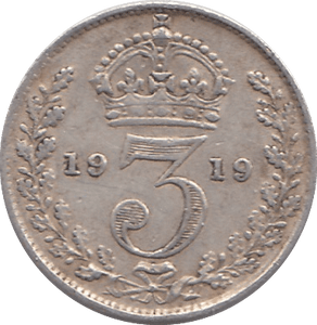 1919 THREEPENCE ( VF ) - THREEPENCE - Cambridgeshire Coins