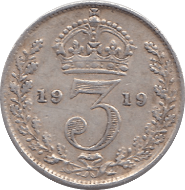 1919 THREEPENCE ( VF ) - THREEPENCE - Cambridgeshire Coins