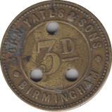 1920 3D TOKEN JOHN YATES & SONS BIRMINGHAM - OTHER TOKENS - Cambridgeshire Coins