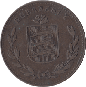 1920 8 DOUBLES GUERNSEY - WORLD COINS - Cambridgeshire Coins