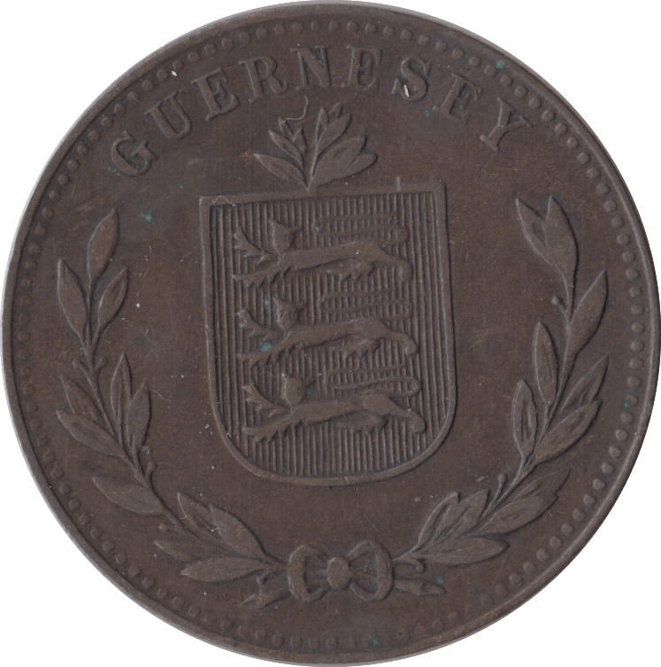 1920 8 DOUBLES GUERNSEY - WORLD COINS - Cambridgeshire Coins