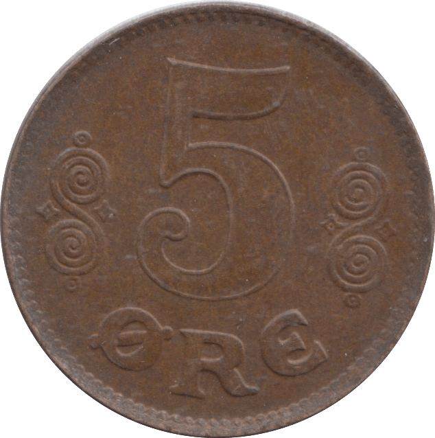 1920 DENMARK 5 ORE - WORLD COINS - Cambridgeshire Coins
