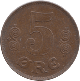 1920 DENMARK 5 ORE - WORLD COINS - Cambridgeshire Coins