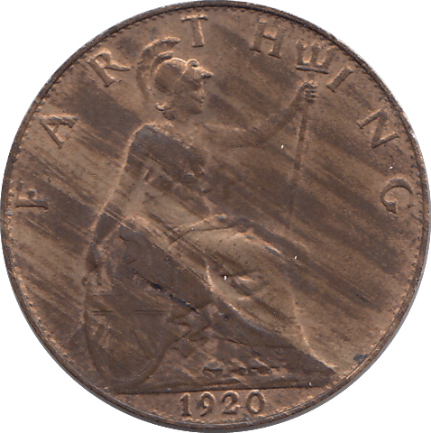 1920 FARTHING ( AUNC ) - FARTHING - Cambridgeshire Coins