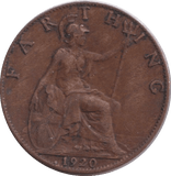 1920 FARTHING ( FINE ) - FARTHING - Cambridgeshire Coins