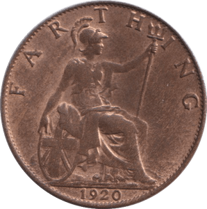 1920 FARTHING ( GVF ) - FARTHING - Cambridgeshire Coins