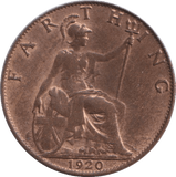 1920 FARTHING ( GVF ) - FARTHING - Cambridgeshire Coins