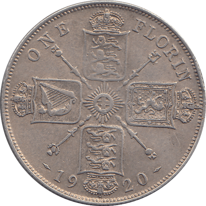 1920 FLORIN ( VF ) - FLORIN - Cambridgeshire Coins