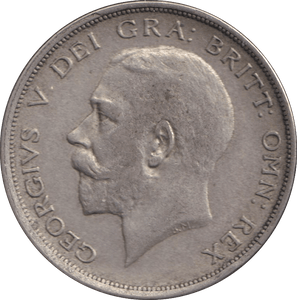 1920 HALF CROWN ( GVF ) - HALF FARTHING - Cambridgeshire Coins