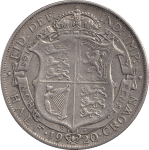 1920 HALF CROWN ( GVF ) - HALF FARTHING - Cambridgeshire Coins