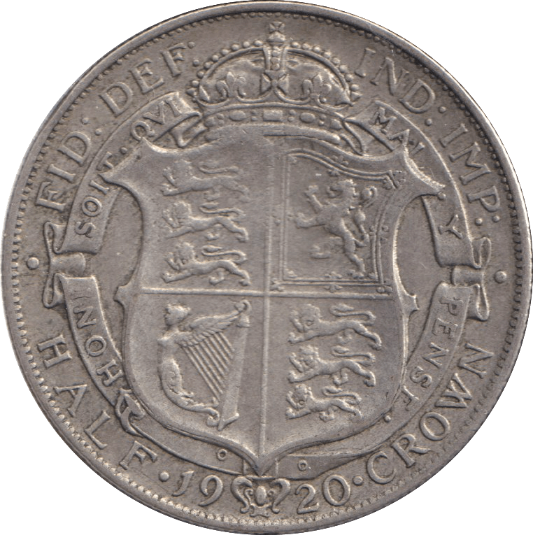1920 HALF CROWN ( GVF ) - HALF FARTHING - Cambridgeshire Coins