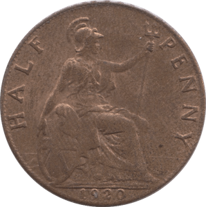 1920 HALFPENNY ( AUNC ) - Halfpenny - Cambridgeshire Coins