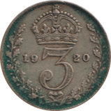 1920 MAUNDY THREEPENCE ( GF ) - MAUNDY THREEPENCE - Cambridgeshire Coins