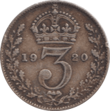 1920 MAUNDY THREEPENCE ( GF ) - MAUNDY THREEPENCE - Cambridgeshire Coins