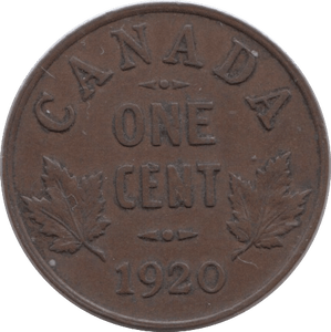 1920 ONE CENT CANADA - WORLD COINS - Cambridgeshire Coins