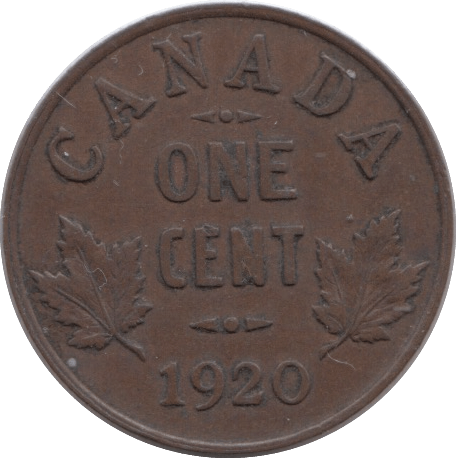 1920 ONE CENT CANADA - WORLD COINS - Cambridgeshire Coins