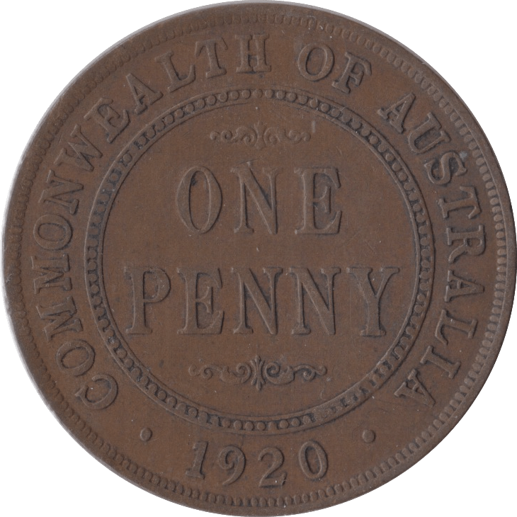 1920 ONE PENNY AUSTRALIA COMMONWEALTH - WORLD COINS - Cambridgeshire Coins
