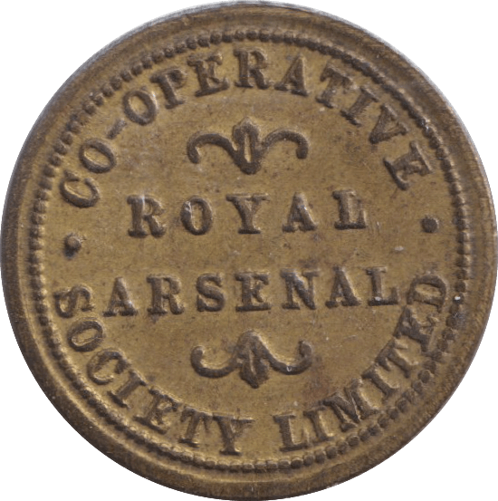 1920 ONE POUND TOKEN ARSENAL CO - OP - OTHER TOKENS - Cambridgeshire Coins