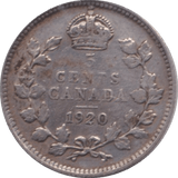 1920 SILVER 5 CENT CANADA - SILVER WORLD COINS - Cambridgeshire Coins