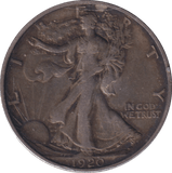 1920 SILVER HALF DOLLAR USA - SILVER WORLD COINS - Cambridgeshire Coins