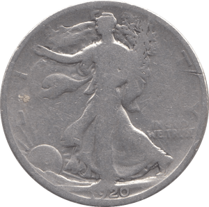 1920 SILVER HALF DOLLAR USA - SILVER WORLD COINS - Cambridgeshire Coins