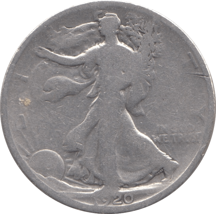 1920 SILVER HALF DOLLAR USA - SILVER WORLD COINS - Cambridgeshire Coins