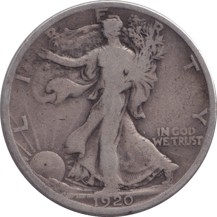 1920 SILVER HALF DOLLAR USA - WORLD COINS - Cambridgeshire Coins