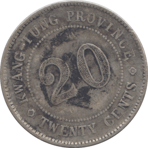 1920 SILVER KWANG TUNG CHINA 20 CENT - WORLD COINS - Cambridgeshire Coins