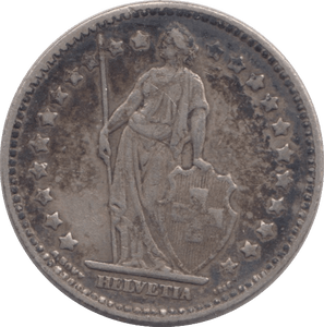1920 SILVER SWITZERLAND 1 FRANC - SILVER WORLD COINS - Cambridgeshire Coins