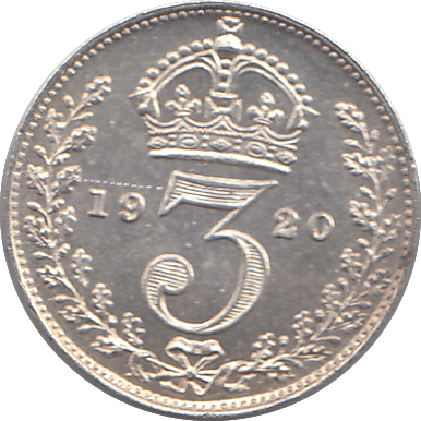 1920 SILVER THREEPENCE ( UNC ) - THREEPENCE - Cambridgeshire Coins