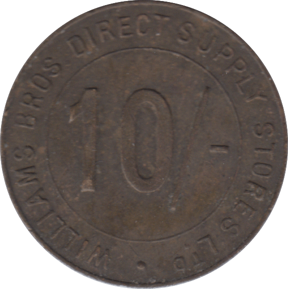 1920 TEN SHILLING TOKEN WILLIAMS BROTHERS - OTHER TOKENS - Cambridgeshire Coins