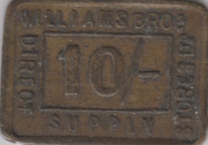 1920 TEN SHILLING TOKEN WILLIAMS BROTHERS - OTHER TOKENS - Cambridgeshire Coins