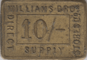 1920 TEN SHILLING TOKEN WILLIAMS BROTHERS - OTHER TOKENS - Cambridgeshire Coins