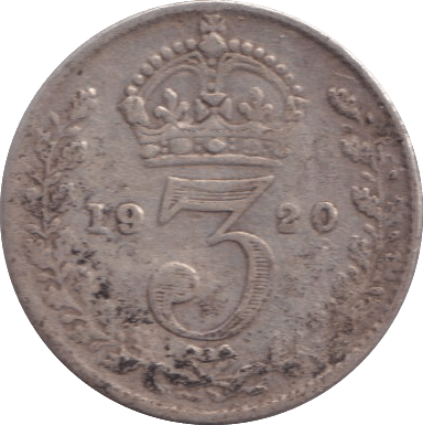 1920 THREEPENCE ( NF ) - THREEPENCE - Cambridgeshire Coins