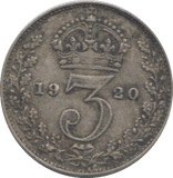 1920 THREEPENCE ( VF ) - THREEPENCE - Cambridgeshire Coins
