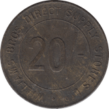 1920 TWENTY SHILLING TOKEN WILLIAMS BROTHERS - OTHER TOKENS - Cambridgeshire Coins