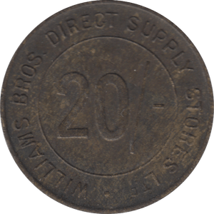 1920 TWENTY SHILLING TOKEN WILLIAMS BROTHERS - OTHER TOKENS - Cambridgeshire Coins