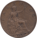 1921 FARTHING ( GF ) - Farthing - Cambridgeshire Coins