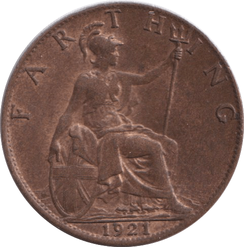 1921 FARTHING ( GVF ) - FARTHING - Cambridgeshire Coins