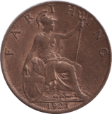 1921 FARTHING ( GVF ) - FARTHING - Cambridgeshire Coins