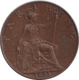 1921 FARTHING ( NF ) - FARTHING - Cambridgeshire Coins