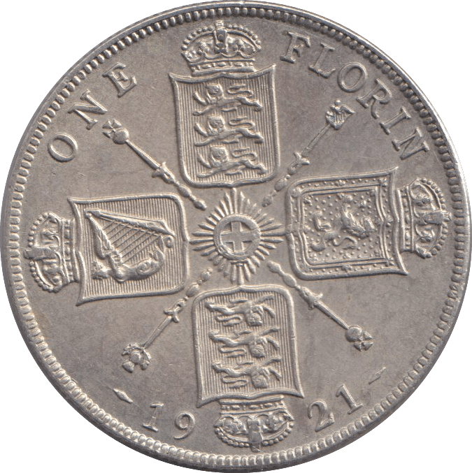 1921 FLORIN ( AUNC ) - FLORIN - Cambridgeshire Coins