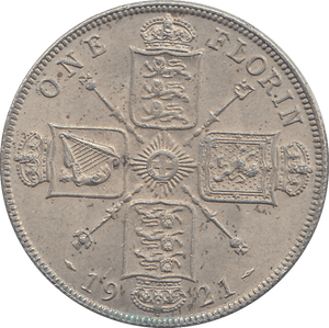 1921 FLORIN ( EF ) - FLORIN - Cambridgeshire Coins